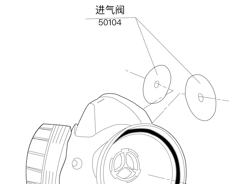 兴研黑色圆形阀片适用于1021面具(图2)